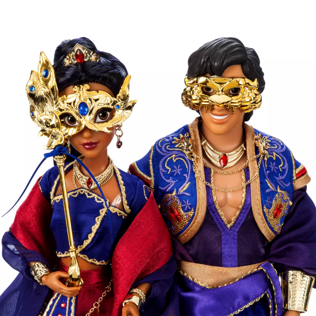 Aladdin & Jasmine Limited Edition Doll Set – Disney Designer Collection Midnight Masquerade Series – Fashionably Late – 12 1/2'' – D23: The Ultimate Disney Fan Event (Masks)