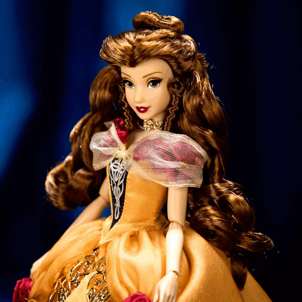 Belle Limited Edition Doll – Beauty and the Beast – Disney Designer Collection Dance Series – 12'' (close-up of face)