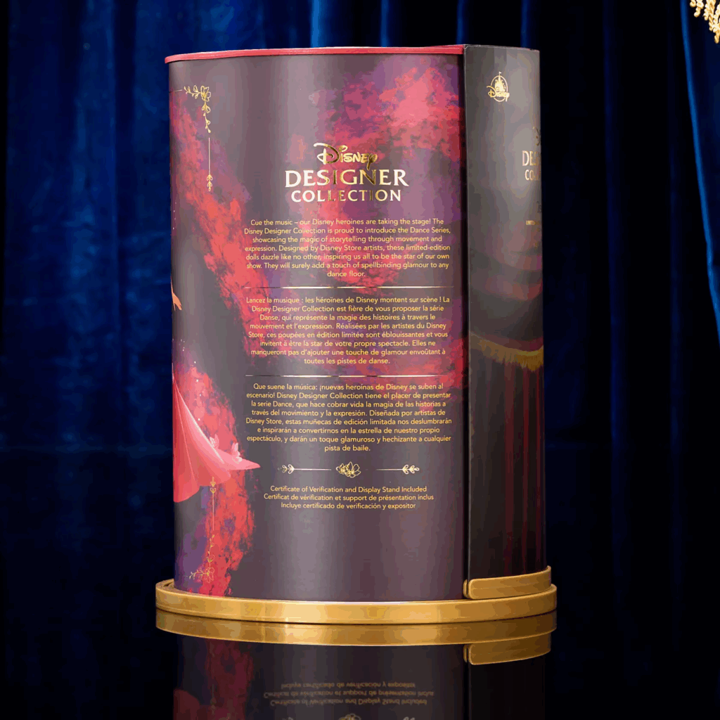 Giselle Limited Edition Doll – Enchanted – Disney Designer Collection Dance Series – 12'' (back of box)