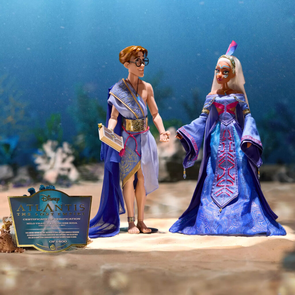 Milo Thatch and Princess Kida Limited Edition Doll Set – Atlantis: The Lost Empire 25th Anniversary – 17''