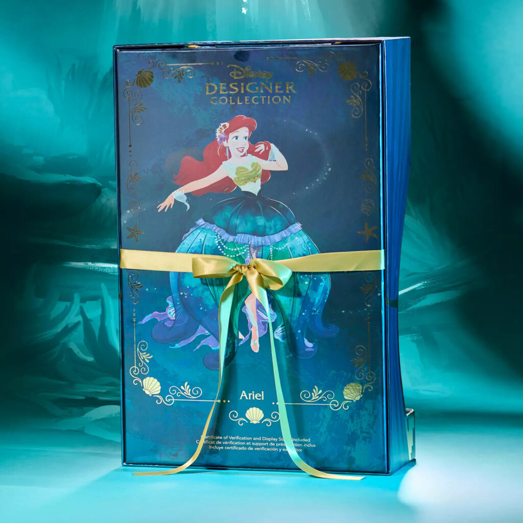 Ariel Limited Edition Doll – The Little Mermaid – Disney Designer Collection – 11 1/2'' (box back with ribbon)