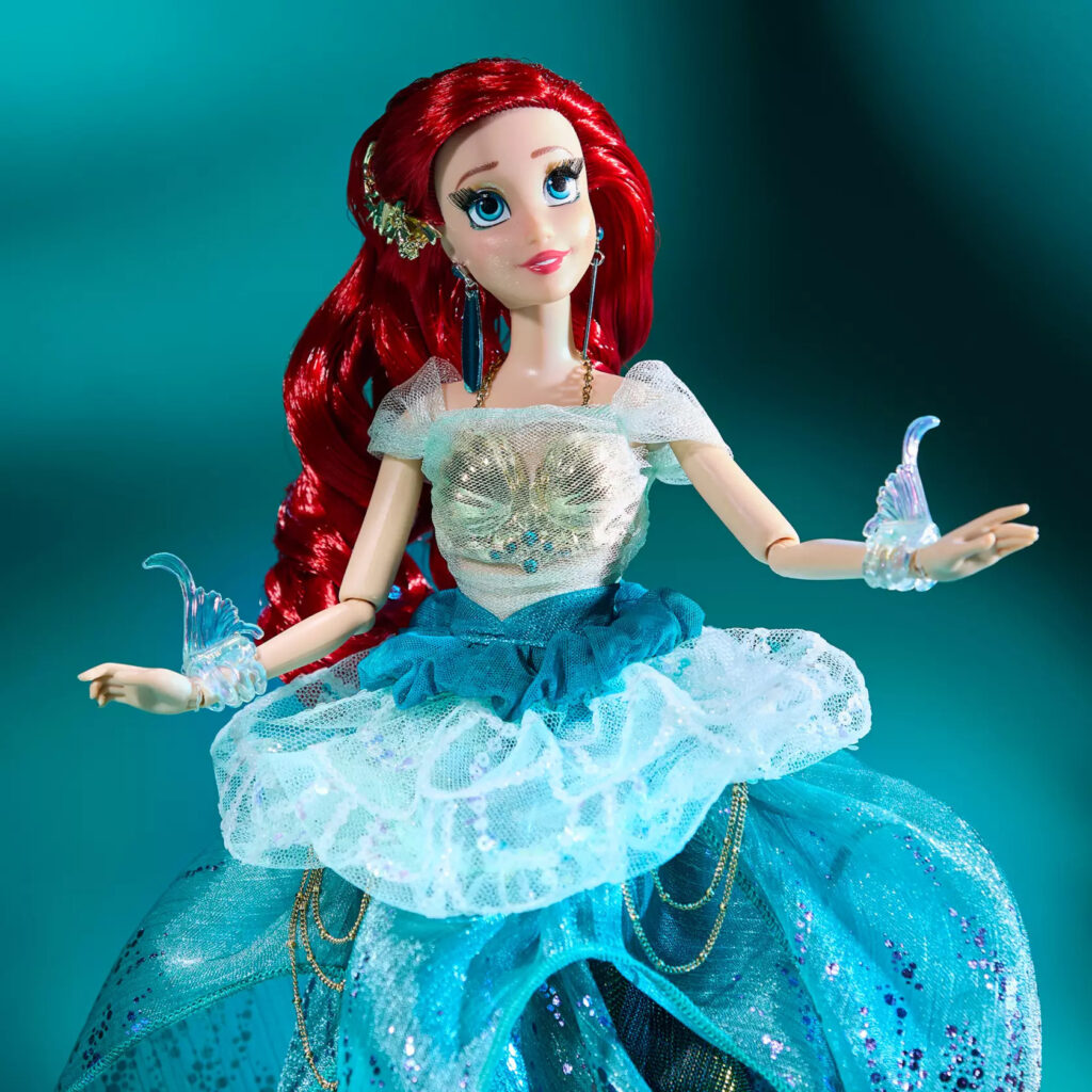 Ariel Limited Edition Doll – The Little Mermaid – Disney Designer Collection – 11 1/2'' (close-up face)