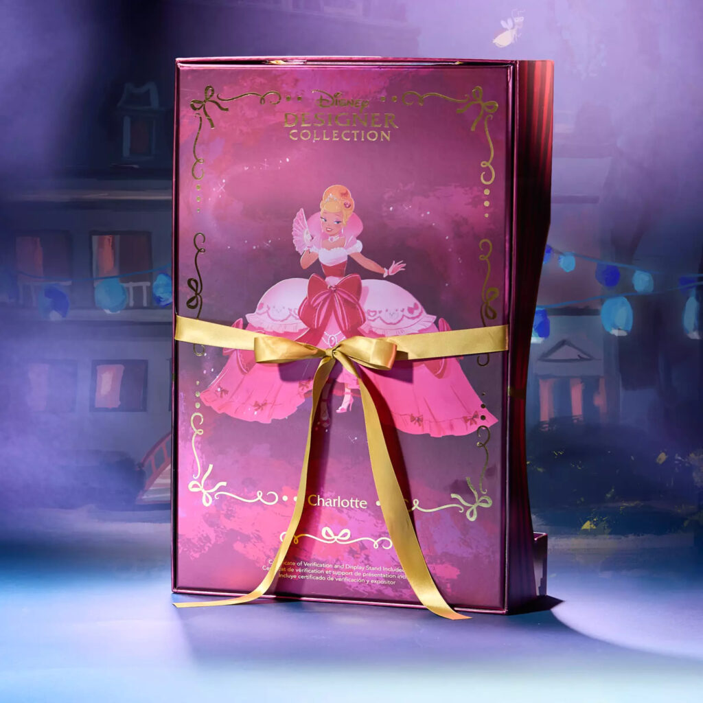Charlotte Limited Edition Doll – The Princess and the Frog – Disney Designer Collection – 11 1/2'' (box back with ribbon)