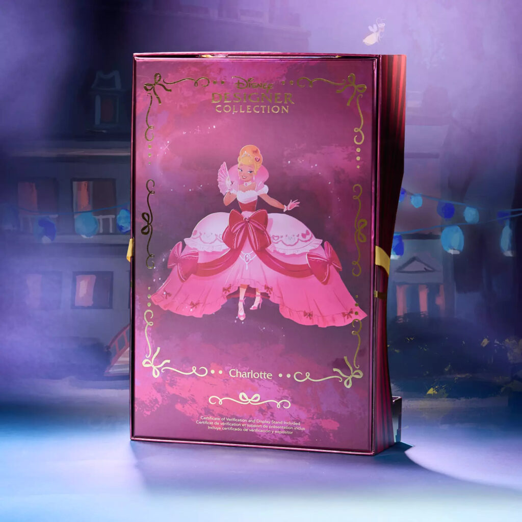Charlotte Limited Edition Doll – The Princess and the Frog – Disney Designer Collection (box back)
